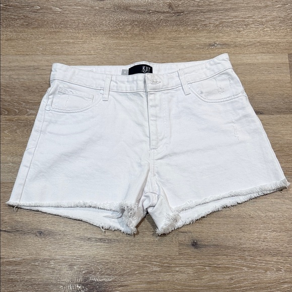 Kut from the Kloth Pants - Kut from the Kloth Frayed Hem White Jean Shorts High Rise Size 6